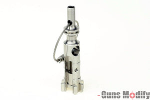 Guns Modify Stainless AR Bolt Key Chain S style (Silver)