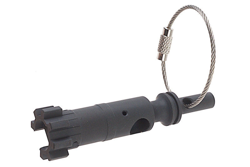 Load image into Gallery viewer, Guns Modify Stainless AR Bolt Key Chain S style (Black)
