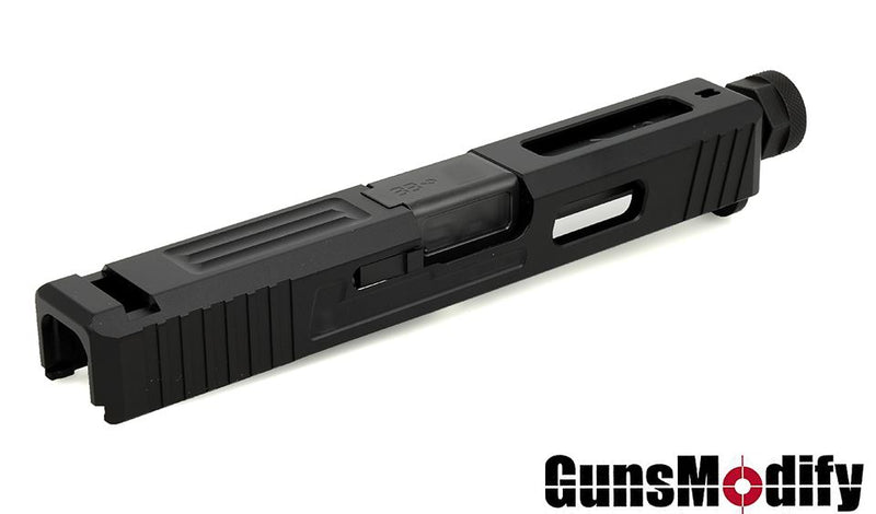 Load image into Gallery viewer, Guns Modify SA T1 Aluminum Slide / Black Stainless Threaded Barrel CCW Set For Marui G19
