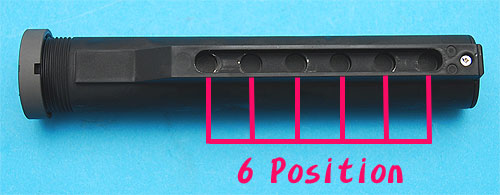 G&P M4A1 6 Position Sliding Buttstock (Black) (New Mode) - GP-GP379