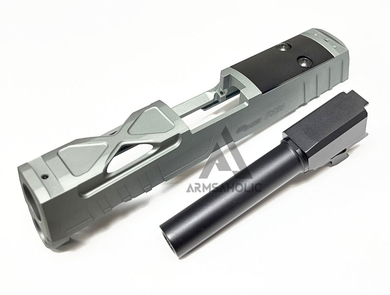 Load image into Gallery viewer, NOVA CNC Aluminum P320 XCarry Spectre Slide Set For Umarex SIG M18 GBB Series - Titanium grey
