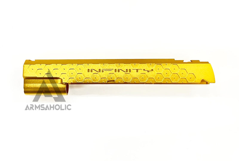 Load image into Gallery viewer, Bomber CNC Aluminum ( Hex Style ) Slide for Marui Hi-Capa / 1911 GBB - Gold
