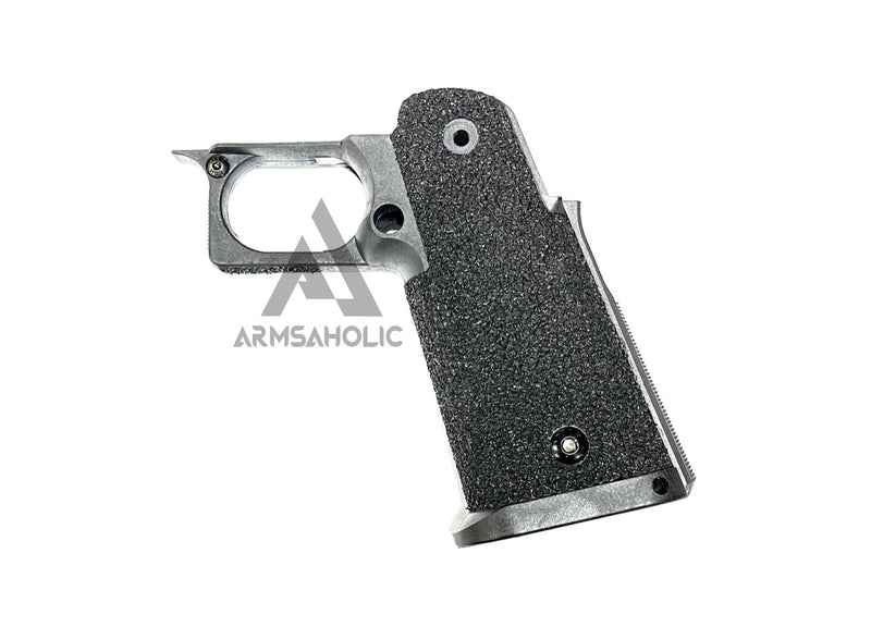 Load image into Gallery viewer, ArmsAholic Custom S-style Block Barrel JW3 Style Stipple Lower Frame 02 For Marui HI-CAPA Airsoft GBB Black

