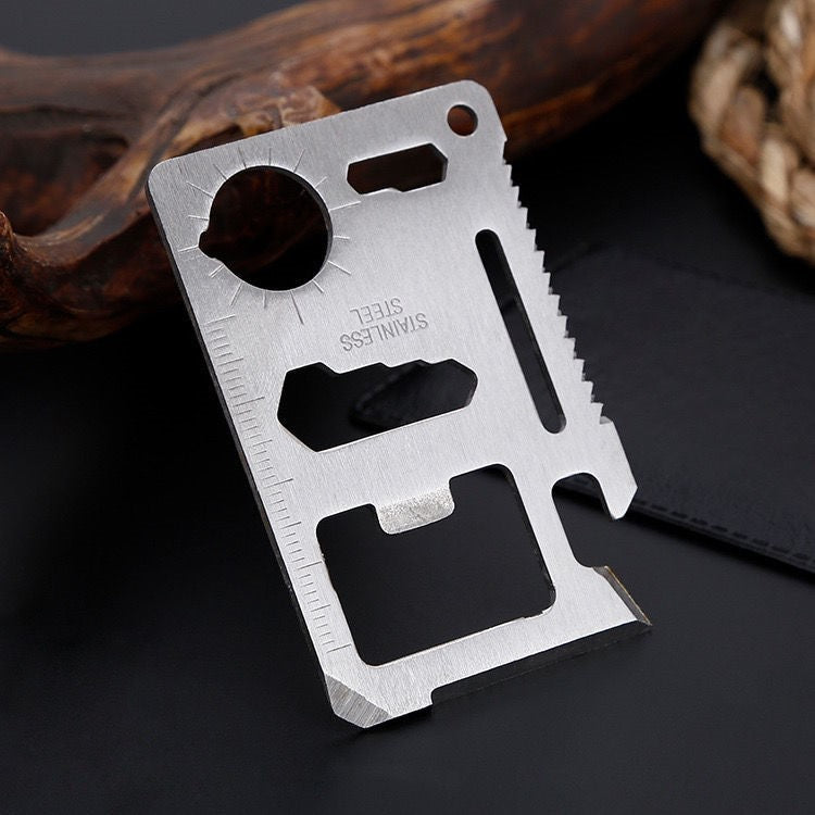 Load image into Gallery viewer, 11-IN-1 Multi Function Survival Card Tool Outdoor Camping Hiking Emergency Gear
