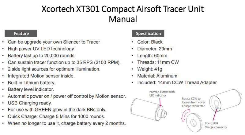 Load image into Gallery viewer, Xcortech XT301 6mm BB Compact Tracer Unit 11mm CW &amp; 14mm CCW Adaptor Duplicate
